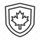 canada, shield, flag, country, national, nation, badge, sign