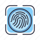 fingerprint, scanner, barcode, scan, shopping