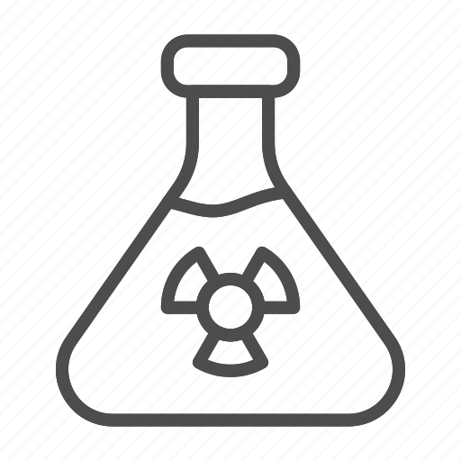 Test, tube, flask, radiation, beaker, chemistry, glass icon - Download on Iconfinder