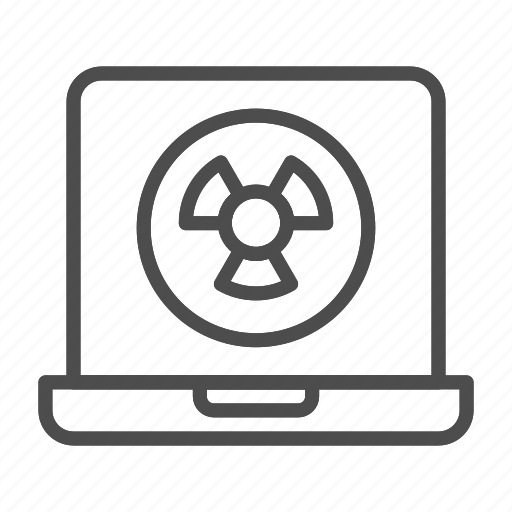 Power, nuclear, laptop, radioactive, danger, toxic, hazard icon - Download on Iconfinder