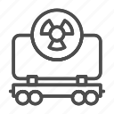 wagon, cargo, train, transportation, railroad, railway, radioactive, danger
