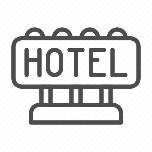 Hotel, motel, sign, signboard, blank, hanging, banner icon - Download on Iconfinder