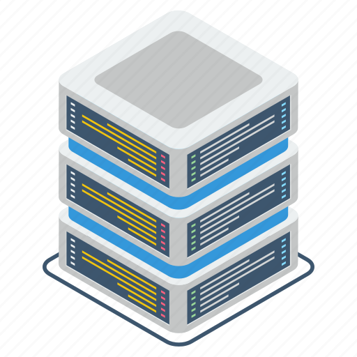 Data hosting, data storage, datacenter, dataserver, dataserver rack icon - Download on Iconfinder