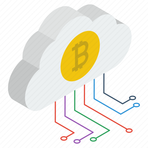 Bitcoin network, blockchain, cloud computing, cloud hosting, cloud technology, cryptocurrency network icon - Download on Iconfinder