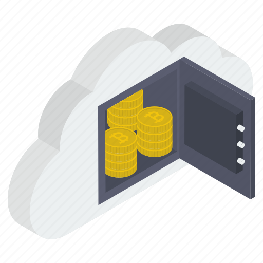 Bank locker, bitcoin locker, bitcoin security, cloud computing, cloud technology, financial safety, savings bitcoin icon - Download on Iconfinder