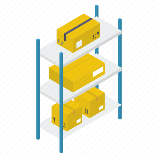 Package rack, package storage, parcel rack, parcel shelf, parcels storage icon - Download on Iconfinder