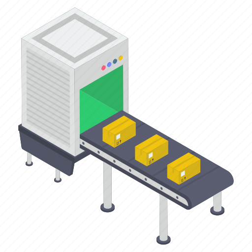 Conveyor belt, package sorting, pallet logistics, product distribution, shipment handling icon - Download on Iconfinder