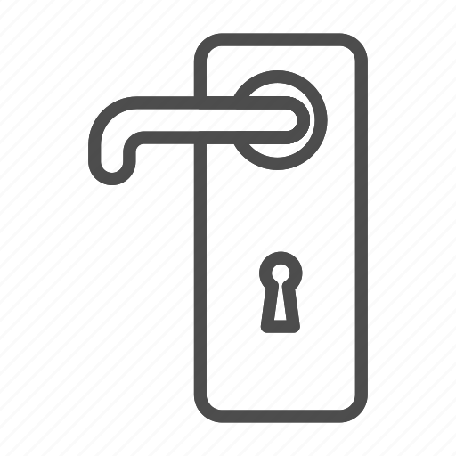 Lock, door, handle, entrance, house, security, safety icon - Download on Iconfinder