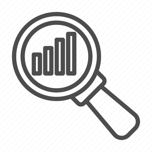 Analysis, data, magnifying, glass, business, pie, chart icon - Download on Iconfinder
