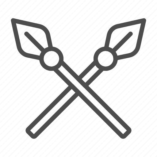 Weapon, spear, ancient, sharp, old, battle, crossed icon - Download on Iconfinder