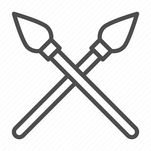 Weapon, spear, ancient, sharp, old, battle, crossed icon - Download on Iconfinder