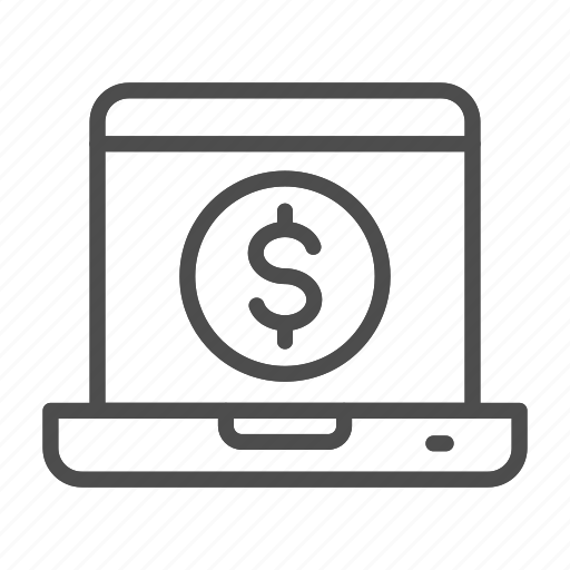 Dollar, laptop, money, currency, transfer, online, banking icon - Download on Iconfinder