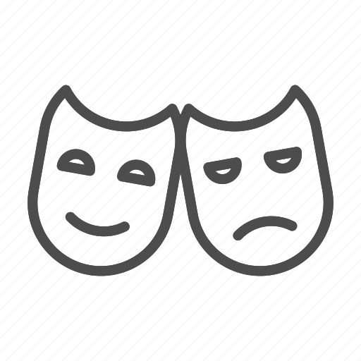 Comedy, theater, mask, drama, theatrical, sad, tragedy icon - Download on Iconfinder