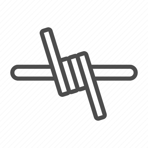 Wire, barbed, fence, sharp, border, metal, security icon - Download on Iconfinder