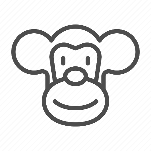 Monkey, animal, wild, character, happy, cute, isolated icon - Download on Iconfinder