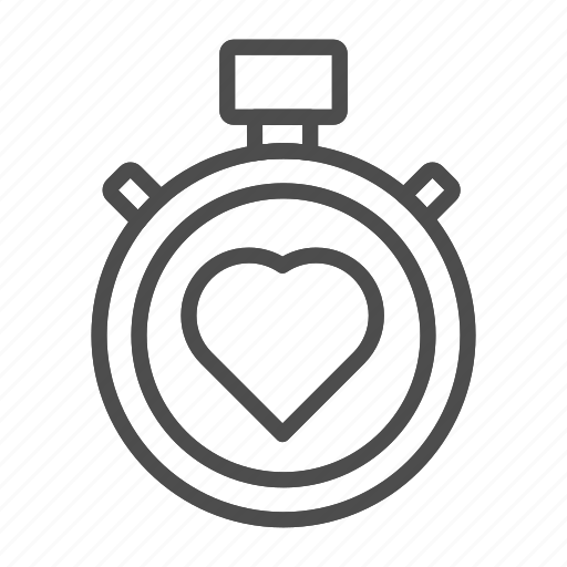 Time, clock, alarm, stopwatch, love, heart, isolated icon - Download on Iconfinder