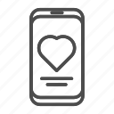 smartphone, heart, phone, mobile, rate, health, monitor, screen