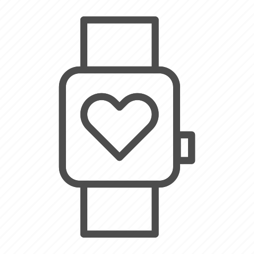 Watch, smart, smartwatch, technology, heart, rate, fitness icon - Download on Iconfinder