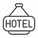 hotel, motel, sign, signboard, blank, hanging, banner