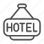 hotel, motel, sign, signboard, blank, hanging, banner 