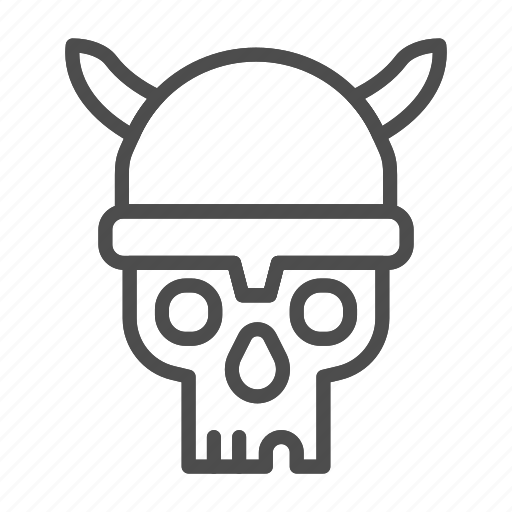 Skull, helmet, halloween, viking, warrior, medieval, horn icon - Download on Iconfinder