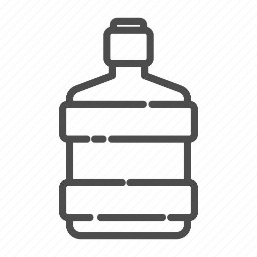 Number, bottle, water, plastic, cooler, drink, container icon - Download on Iconfinder