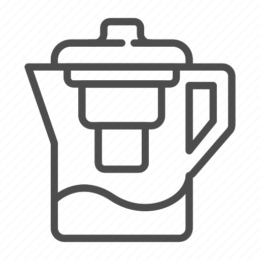 Water, jug, filter, number, clean, pure, plastic icon - Download on Iconfinder