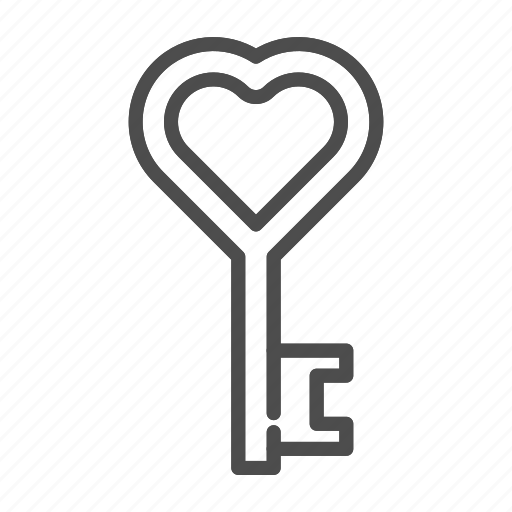 Key, heart, love, lock, valentine, romance, romantic icon - Download on Iconfinder