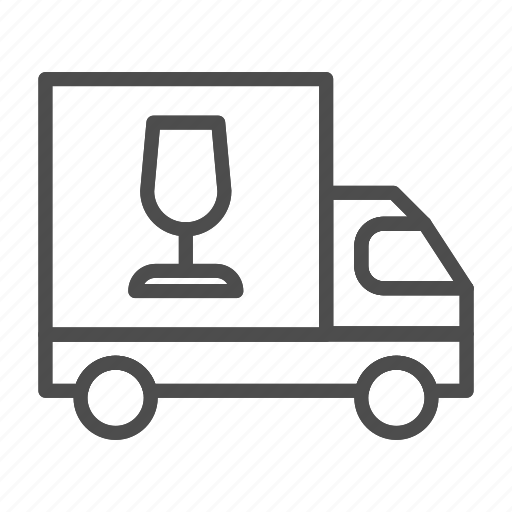 Wine, delivery, truck, car, transport, alcohol, cargo icon - Download on Iconfinder