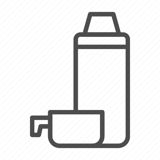 Thermos, container, flask, drink, thermo, isolated, metal icon - Download on Iconfinder