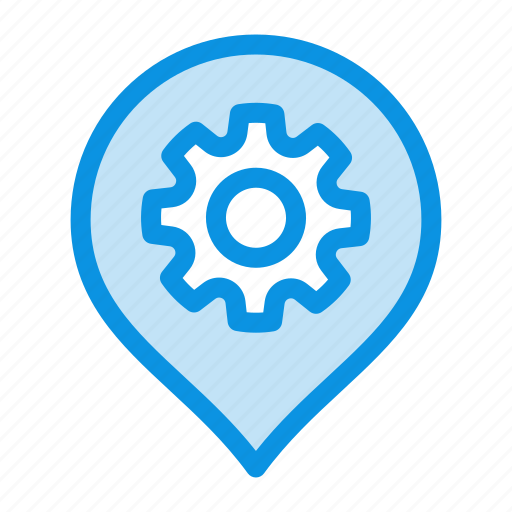 Gear, location, map, setting icon - Download on Iconfinder