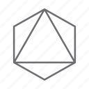 hexagon, triangle, shape, geometry, 3d shape