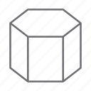 hexagon, 3d shape, shape, geometry, rectangle, square