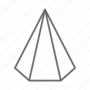 pyramid, triangle, geometry, 3d shape, shape