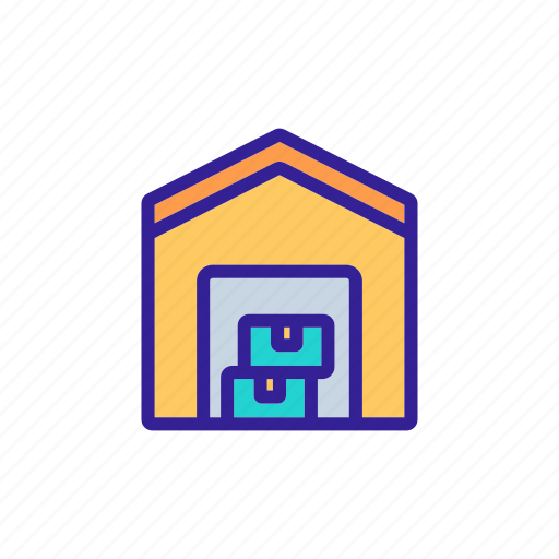 Building, compact, construction, household, pitchfork, shed, storaging icon - Download on Iconfinder