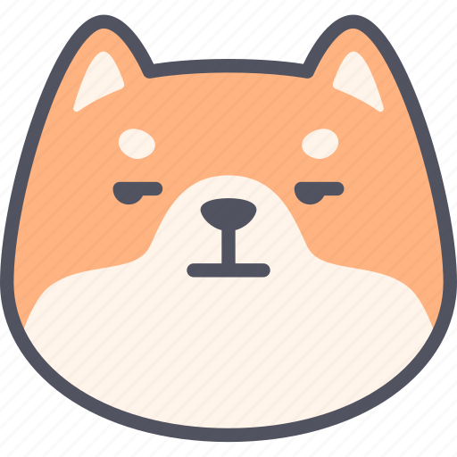 Annoying, dog, emoticon, shiba inu, emoji, emotion, expression icon - Download on Iconfinder