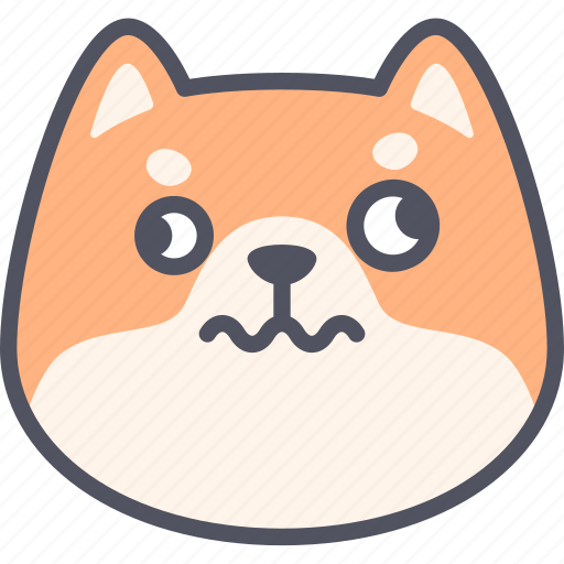 Dizzy, dog, emoticon, shiba inu, emoji, emotion, expression icon - Download on Iconfinder