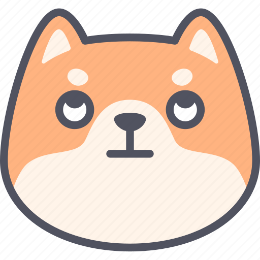 Dog, rolling eyes, shiba inu, emoji, emotion, expression, feeling icon - Download on Iconfinder