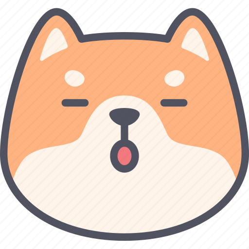 Sleeping, dog, shiba inu, emoji, emotion, expression, feeling icon - Download on Iconfinder