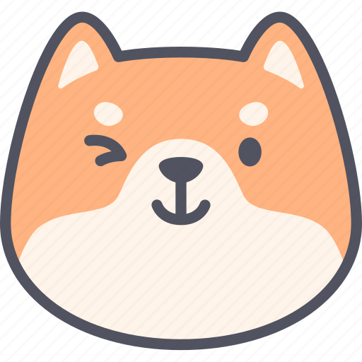 Smile, dog, emoticon, shiba inu, emoji, expression, feeling icon - Download on Iconfinder