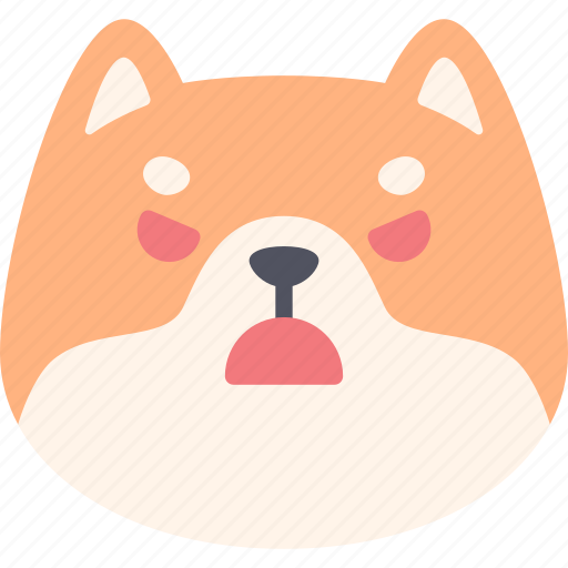 Angry, dog, shiba inu, emoji, expression, feeling, face icon - Download on Iconfinder