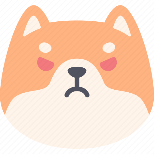 Angry, dog, shiba inu, emoji, emotion, expression, feeling icon - Download on Iconfinder
