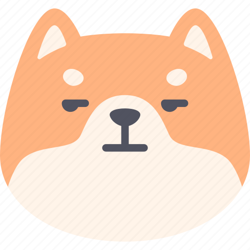 Annoying, dog, emoticon, shiba inu, emoji, expression, feeling icon - Download on Iconfinder