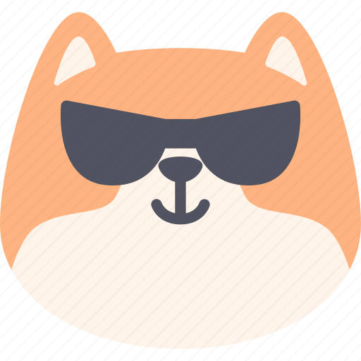 Cool, dog, shiba inu, emoji, expression, feeling, face icon - Download on Iconfinder
