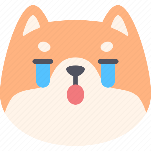 Cry, dog, emoticon, shiba inu, emoji, emotion, feeling icon - Download on Iconfinder