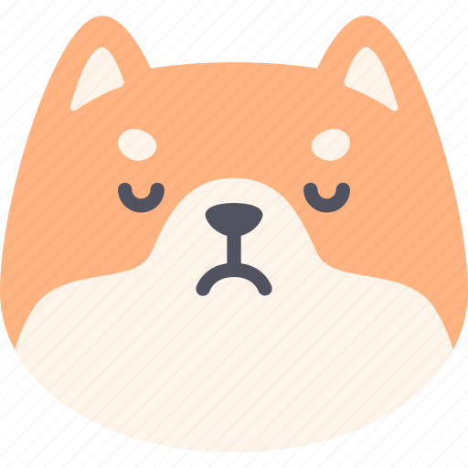 Sad, dog, shiba inu, emoji, emotion, expression, feeling icon - Download on Iconfinder