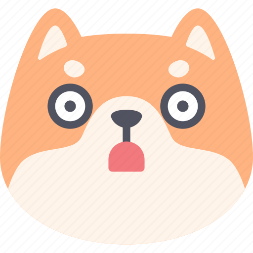 Stunning, dog, emoticon, shiba inu, emoji, emotion, expression icon - Download on Iconfinder