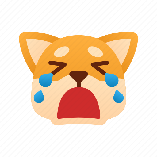 Cry, shiba inu, emoji, emotional, sad, sadness, crying icon - Download on Iconfinder