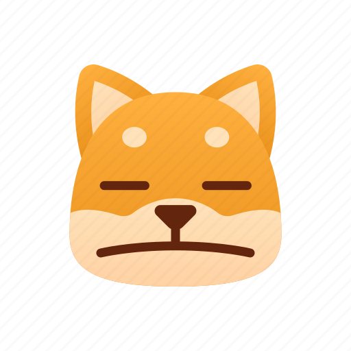 Expressionless, shiba inu, emoji, emotional, bored, boring, fed up icon - Download on Iconfinder