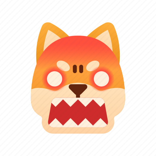 Mad, shiba inu, emoji, emotional, angry, furious, rage icon - Download on Iconfinder